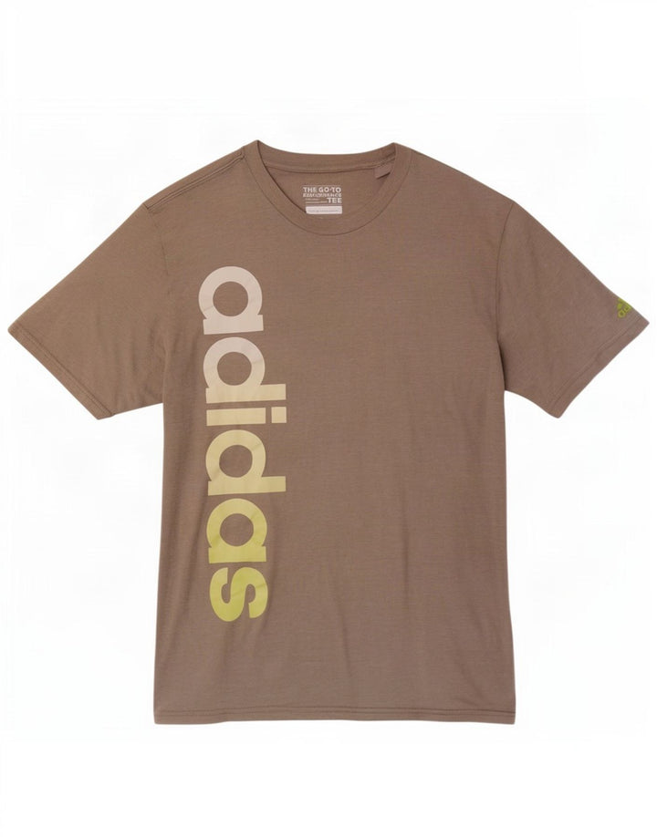 Ανδρικό γραφικό T-Shirt Adidas Top Large Brown Πολυεστέρας