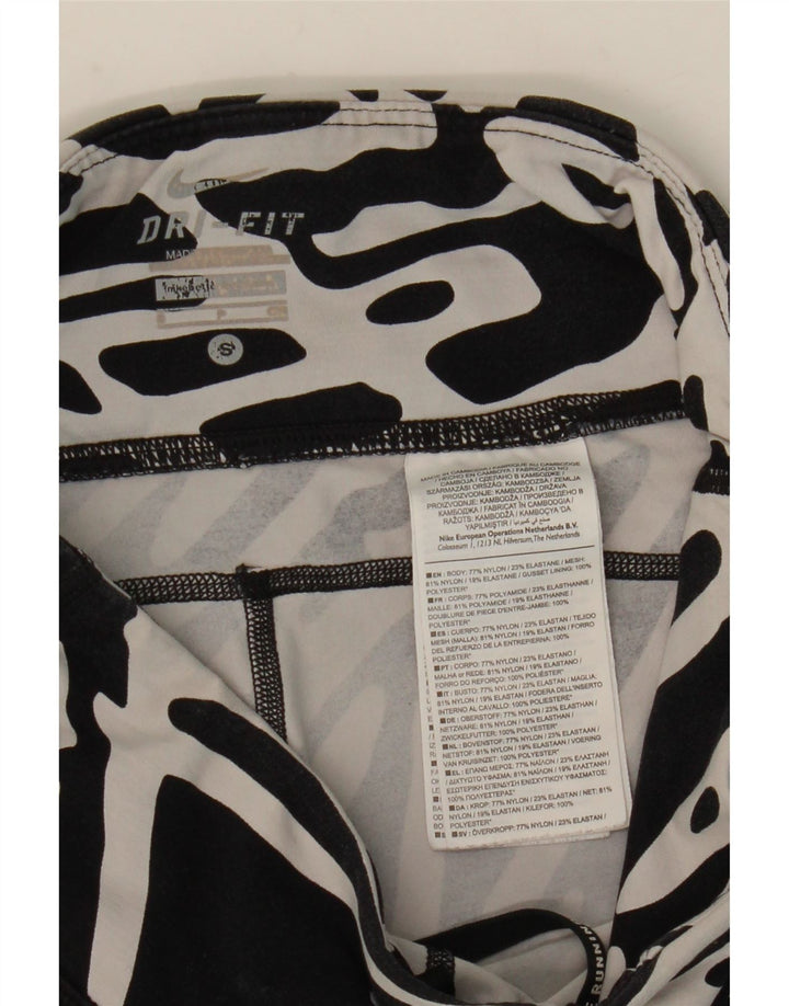 Γυναικεία κολάν NIKE Dri Fit Abstract Pattern UK 8 Small Black Nylon