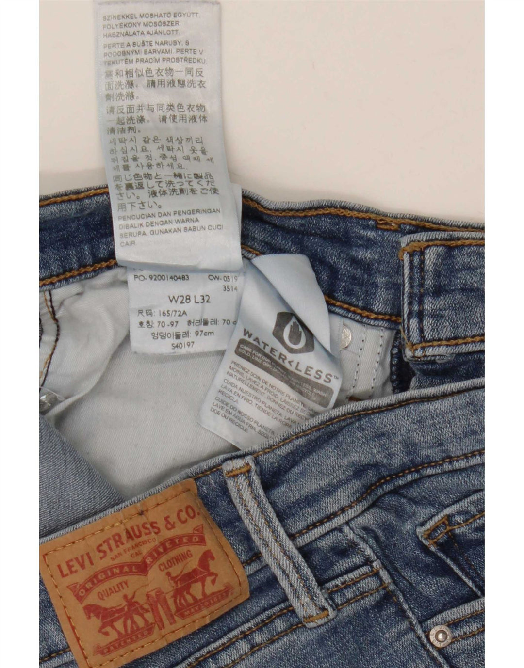 Levi's Womens 314 Shaping Straight Jeans W28 L27 Μπλε βαμβακερό