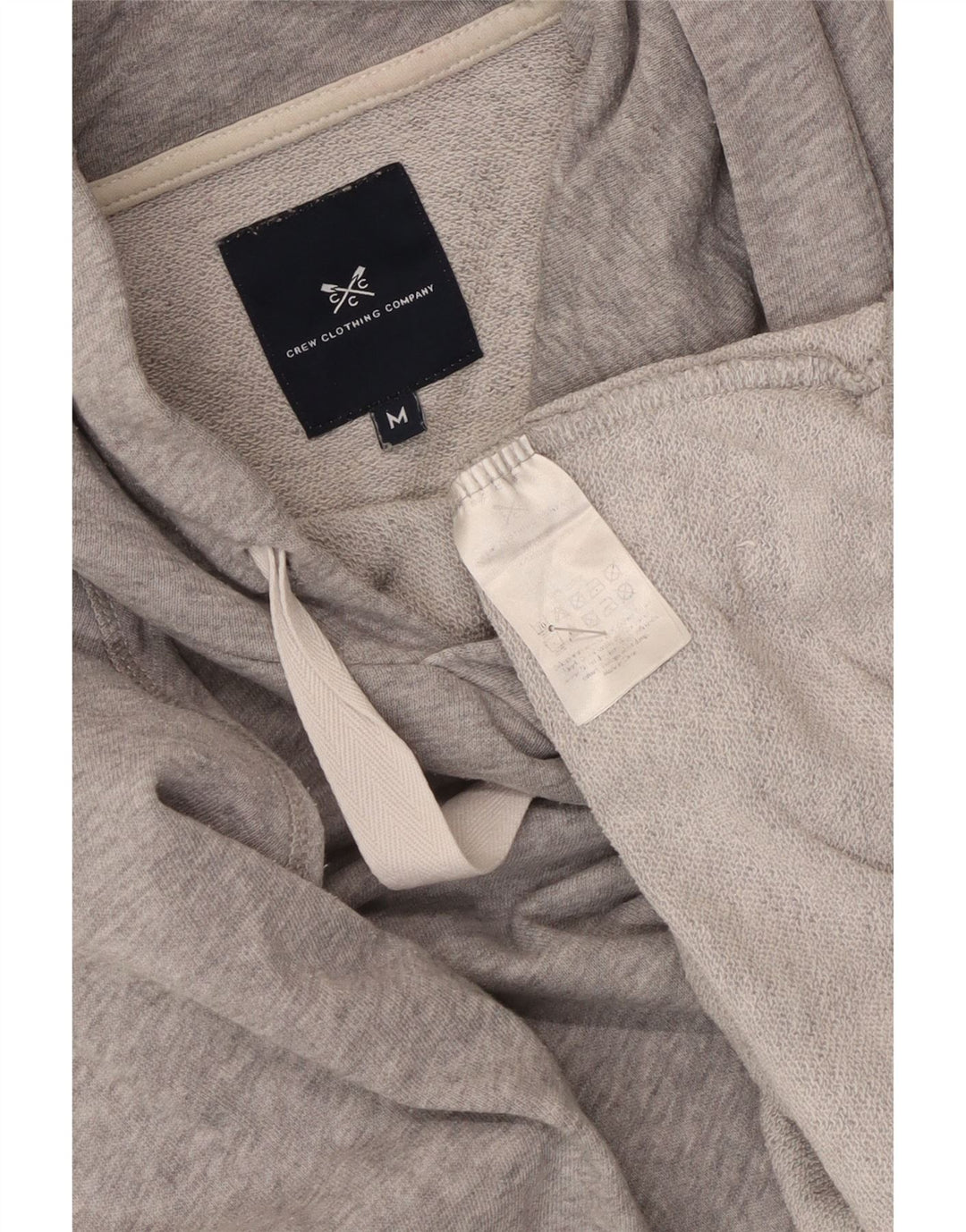 Crew Clothing Ανδρικά κουκούλα, βαμβακερό μεσαίο γκρι
