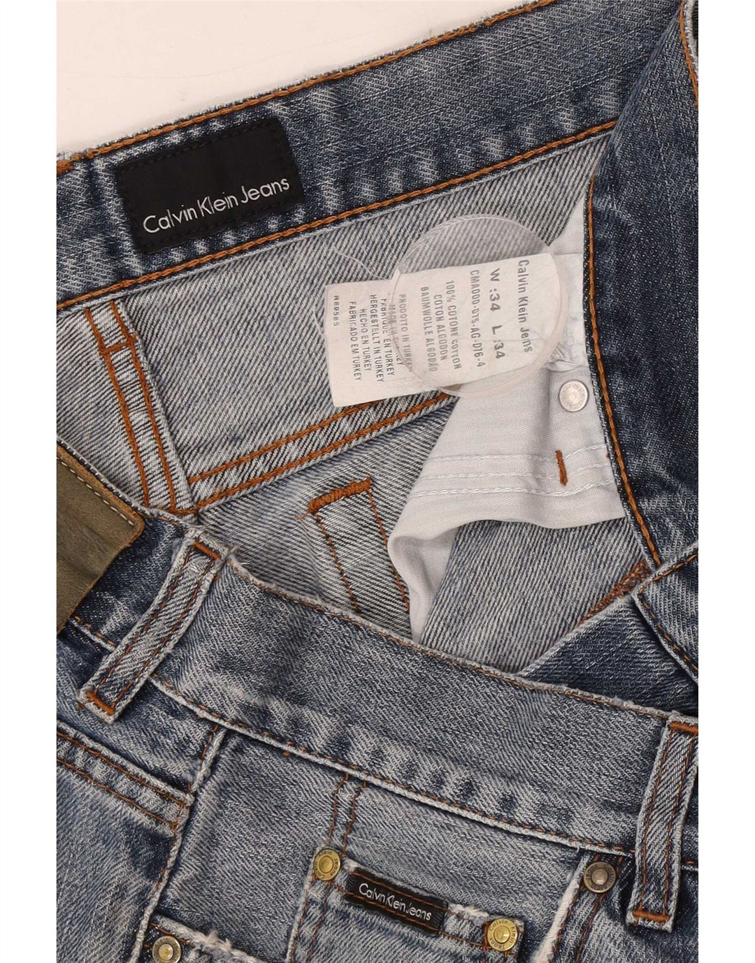 Ανδρικό τζιν σορτς Calvin Klein W34 μεγάλο μπλε βαμβακερό