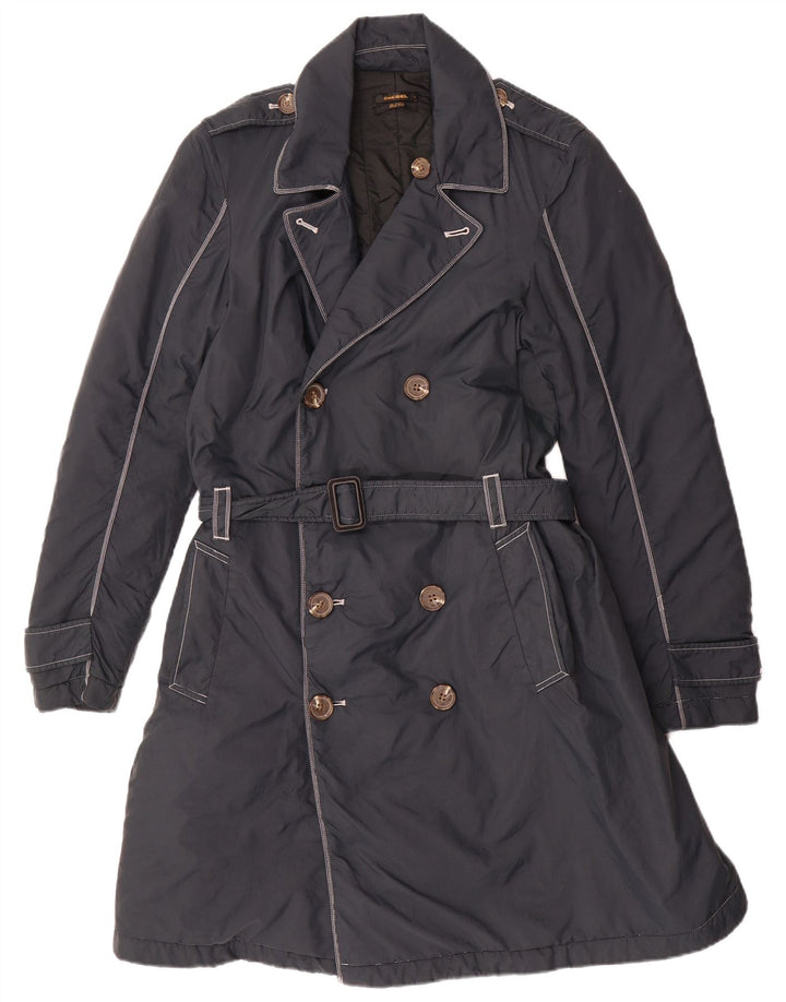 DIESEL Ανδρική καμπαρντίνα με διπλό στήθος UK 36 Small Navy Blue Nylon