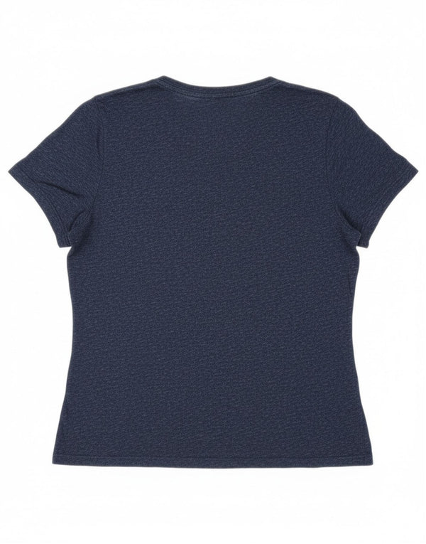 Γυναικείο γραφικό μπλουζάκι Superdry Heritage Top UK 16 Large Navy Blue Flecked