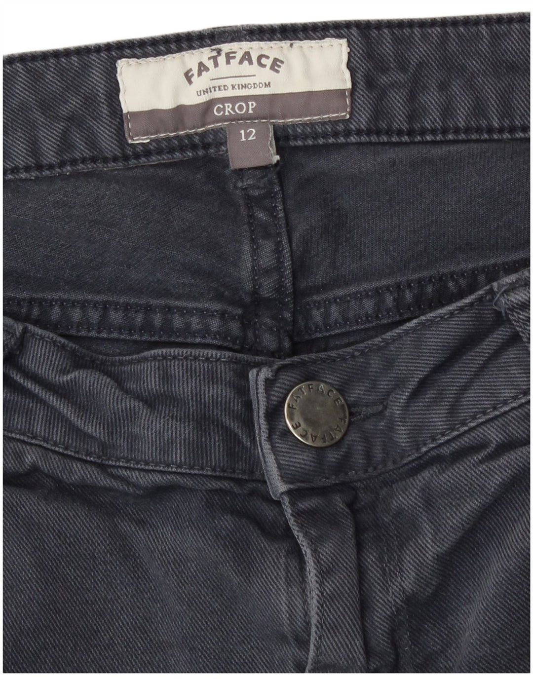 Fat Face Γυναικείο Cropped Jeans UK 12 Medium W32 L22 Γκρι βαμβακερό
