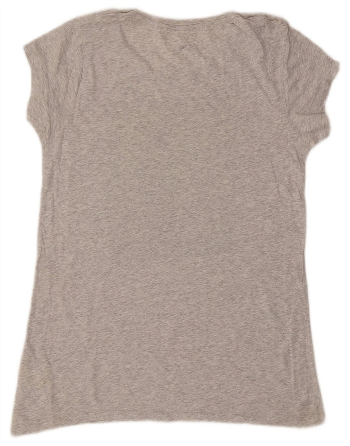 Lee Γυναικείο T-Shirt Top UK 12 Medium Grey Cotton