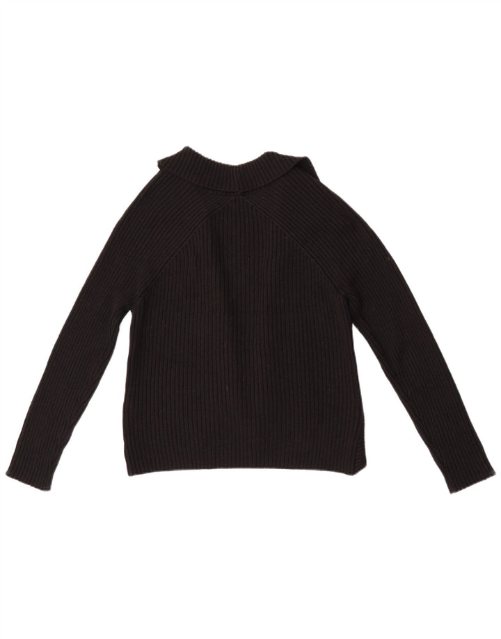Marks & Spencer Womens Open Bolero Jumper UK 12 Medium Black Acrylic
