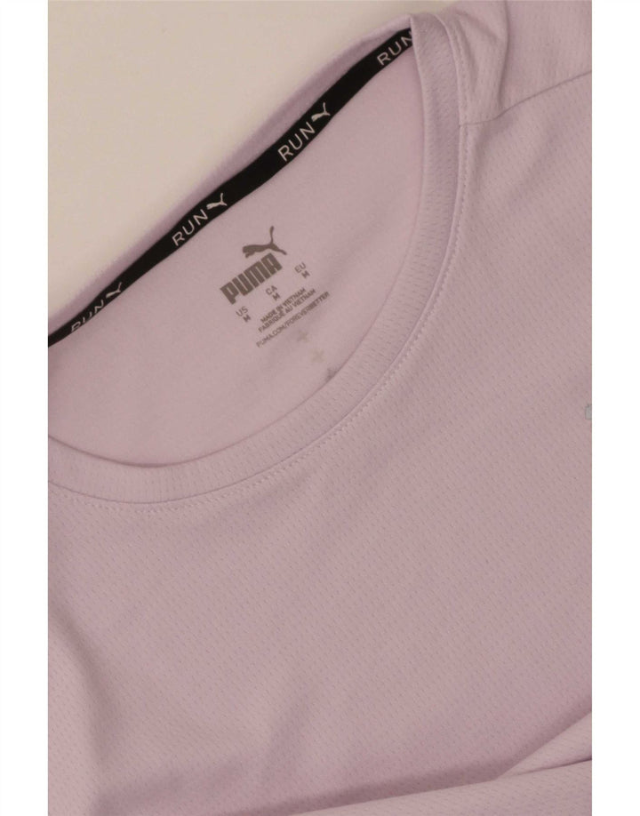 Puma Γυναικείο T-Shirt Top UK 12 Medium Pink Colourblock Polyester