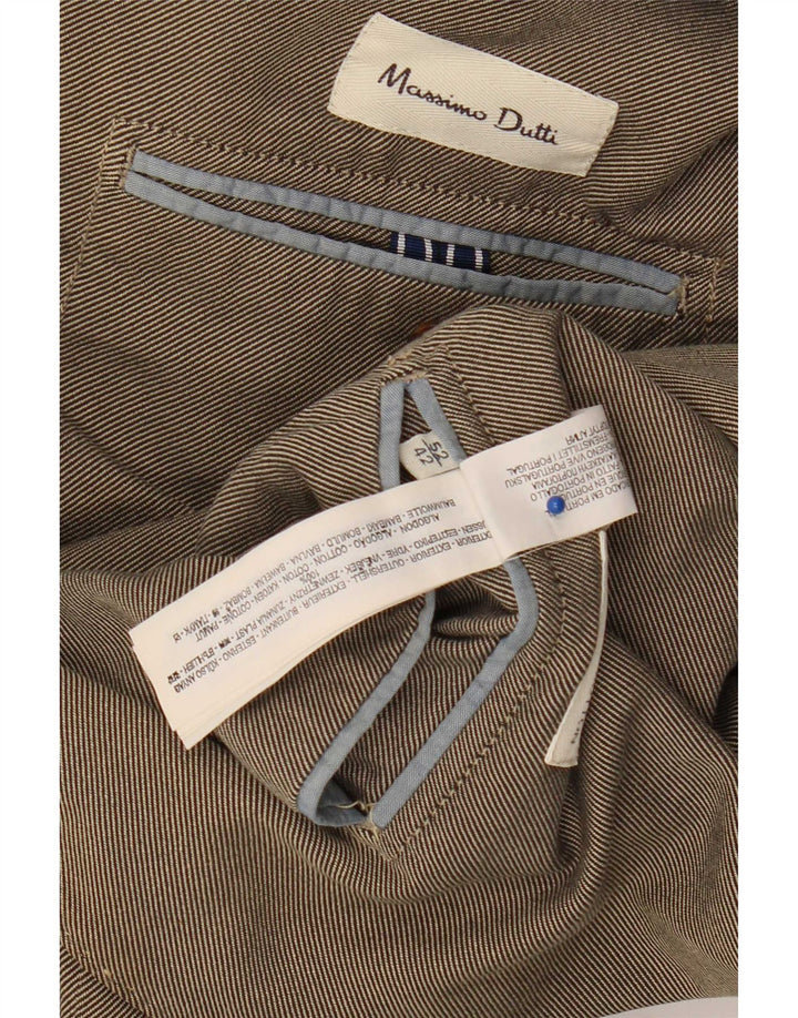 Massimo Dutti Ανδρικό σακάκι με 2 κουμπιά σακάκι UK 42 XL Καφέ βαμβακερό