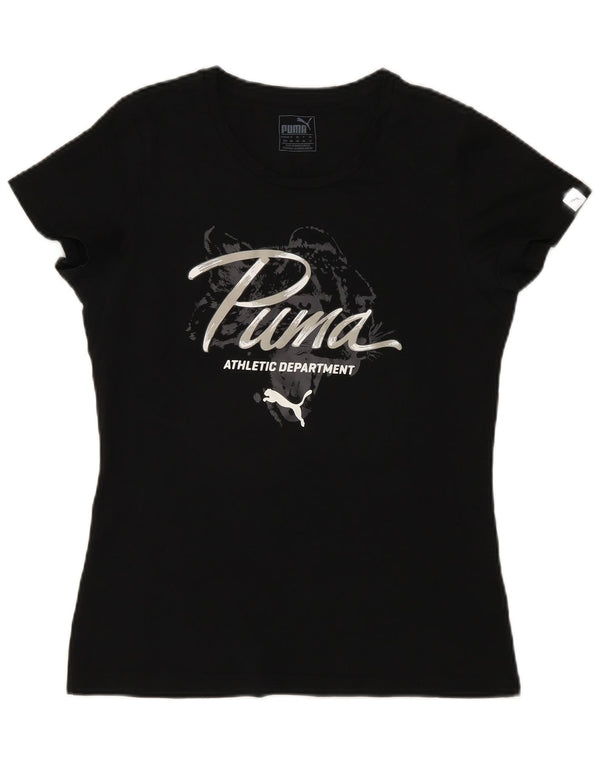 Γυναικείο γραφικό μπλουζάκι Puma Top UK 12 Medium Black