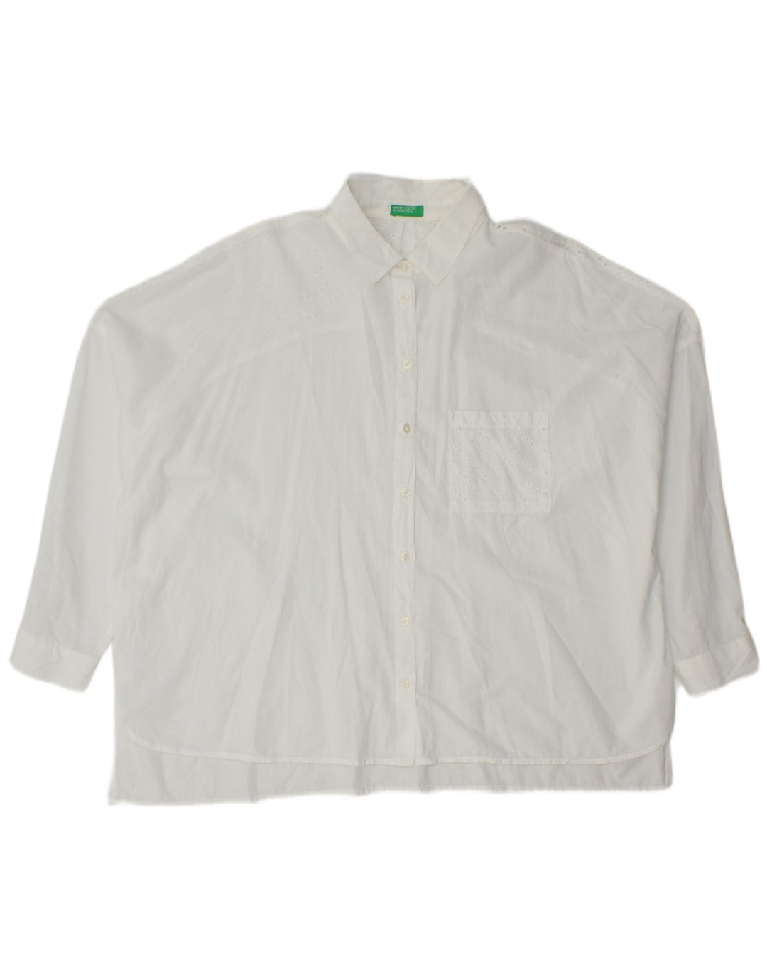 Γυναικείο πουκάμισο Benetton UK 18 XL Λευκό