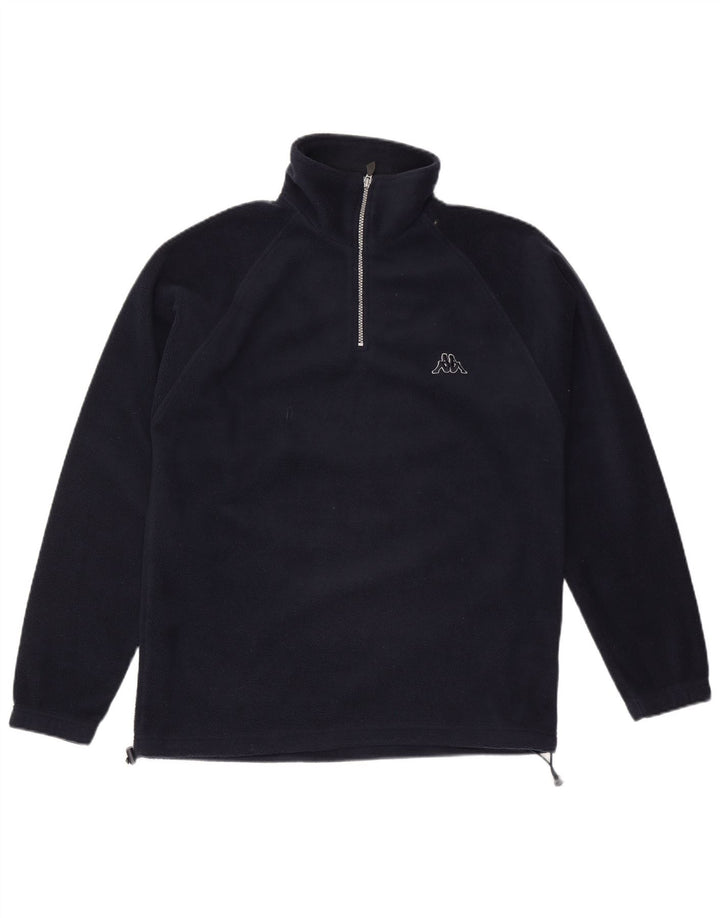 Kappa Ανδρικό φερμουάρ Fleece Jumper Μικρό Navy Blue Polyester