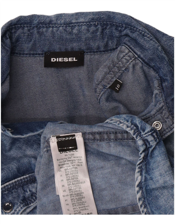 Πουκάμισο Diesel Boys Denim 9-10 Years Blue Cotton