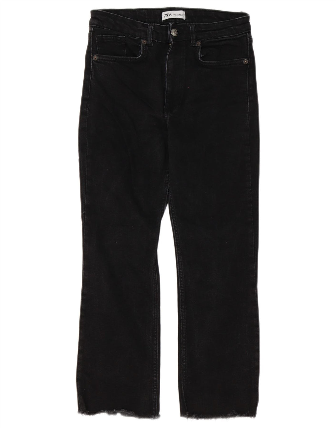 Zara Γυναικείο Cropped Jeans EU 38 Small W28 L25 Black