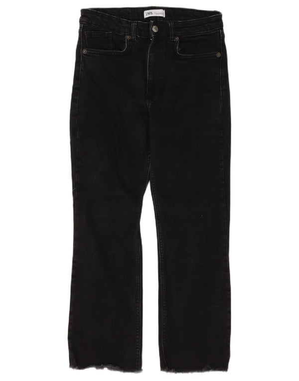 Zara Γυναικείο Cropped Jeans EU 38 Small W28 L25 Black