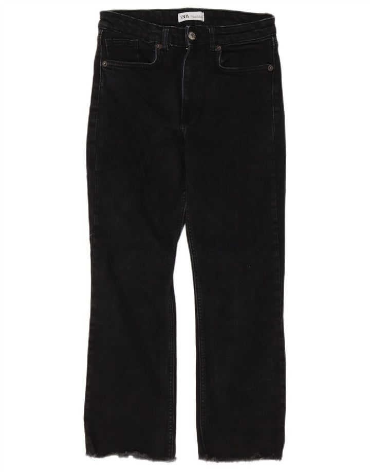 Zara Γυναικείο Cropped Jeans EU 38 Small W28 L25 Black