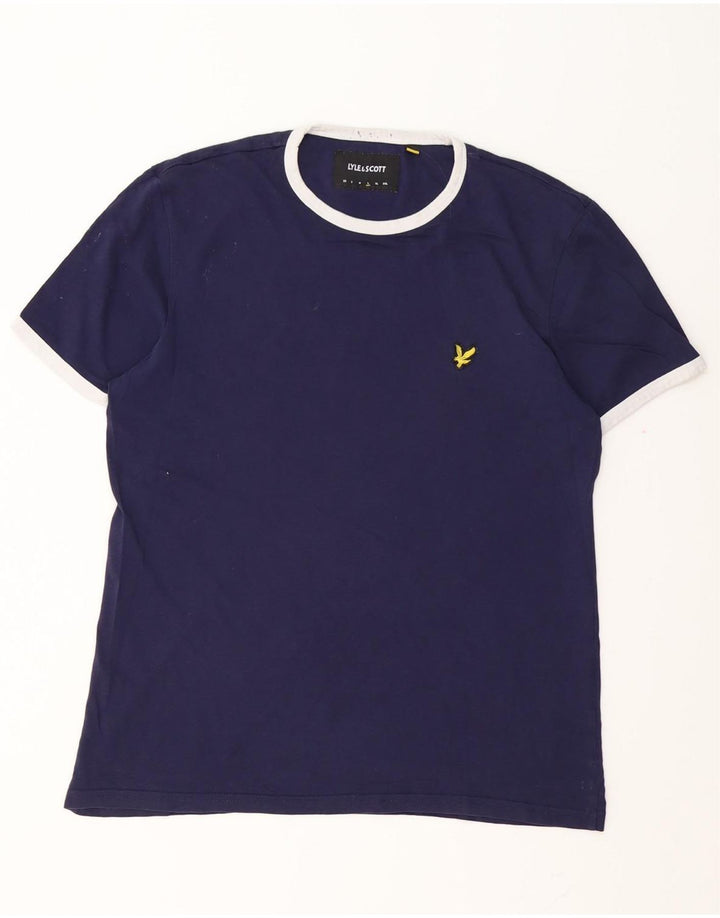 Ανδρικό T-Shirt Lyle & Scott Top Large Navy Blue από βαμβάκι
