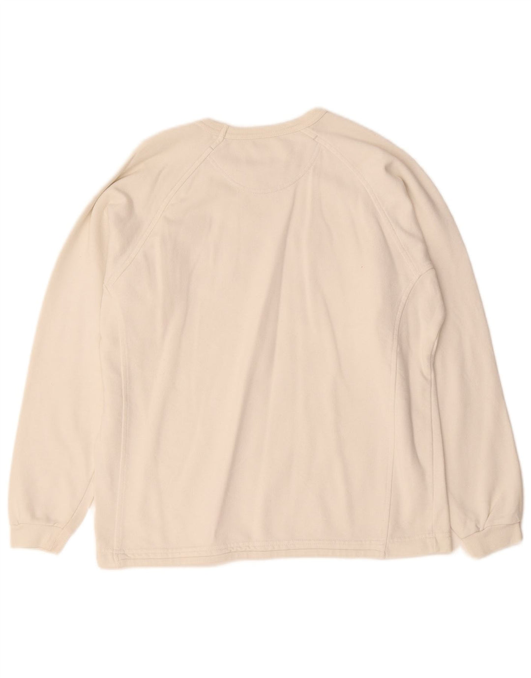 Champion Womens Graphic Oversized Φούτερ Jumper UK 10 Small Off White