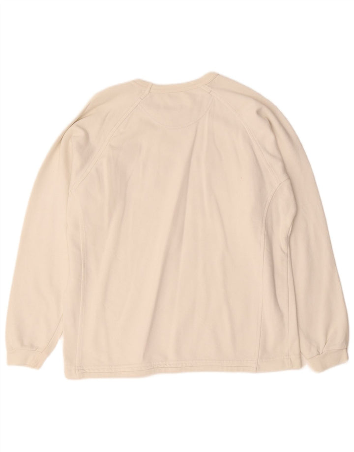 Champion Womens Graphic Oversized Φούτερ Jumper UK 10 Small Off White