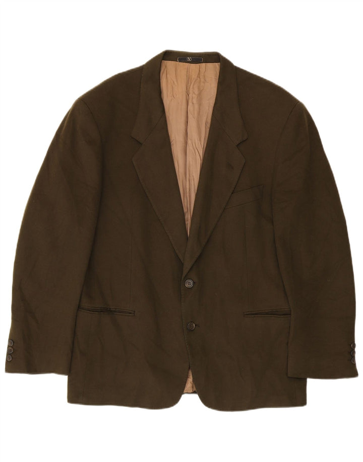 Valentino Ανδρικό σακάκι σακάκι με 2 κουμπιά UK 38 Medium Khaki Virgin Wool