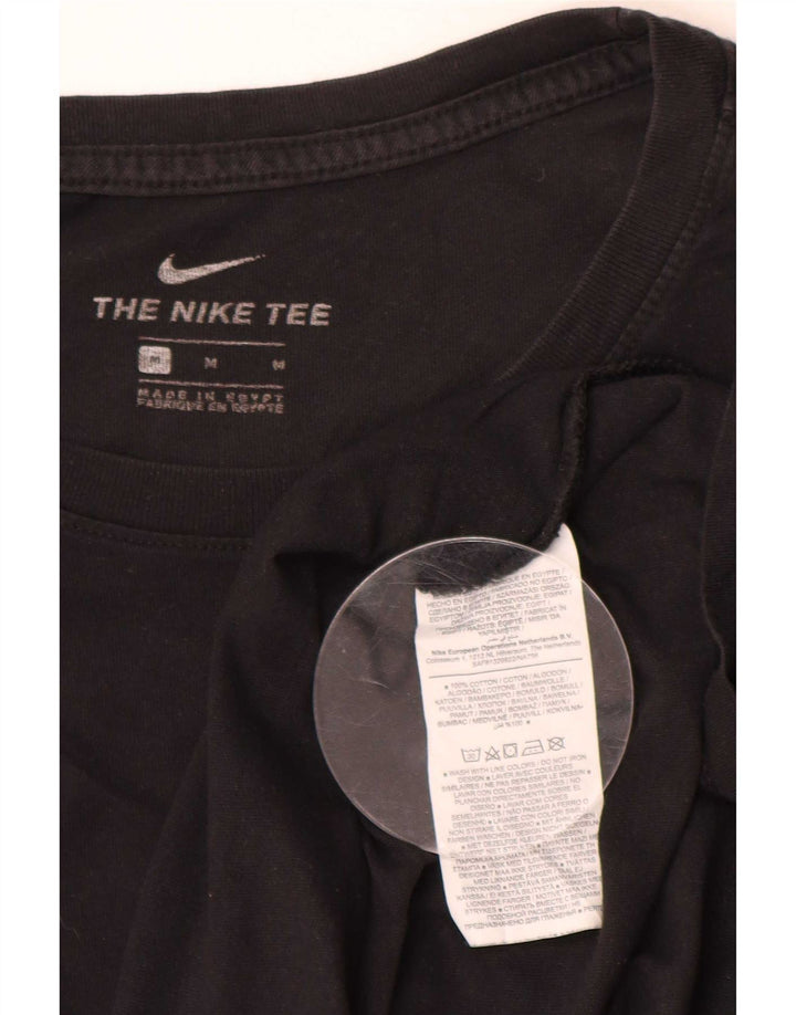 Ανδρικό γραφικό μπλουζάκι Nike, μακρυμάνικο, μεσαίο μαύρο χρώμα, βαμβακερό