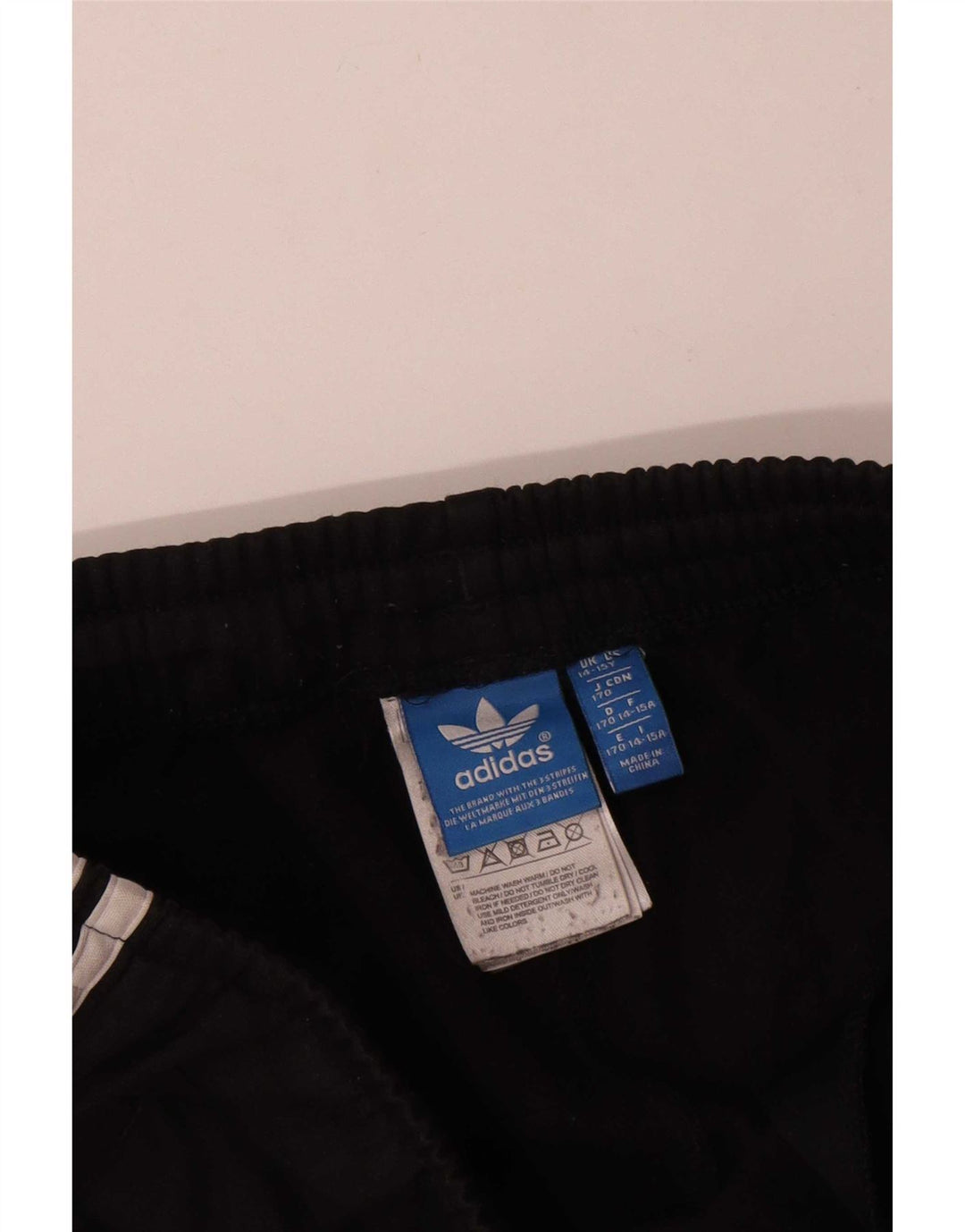 Adidas Boys Tracksuit Trousers Joggers 14-15 Years Black Polyester