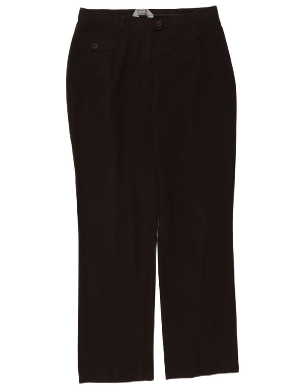Marks & Spencer Γυναικείο ίσιο casual παντελόνι UK 14 Medium W30 L30 Brown