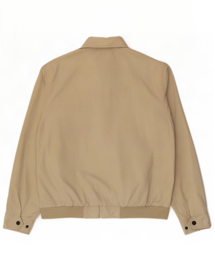 Gant Mens Bomber Jacket UK 38 Medium Beige Cotton