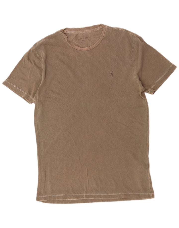 All Saints Ανδρικό T-Shirt με κανονική εφαρμογή Τοπ Μικρό καφέ βαμβακερό
