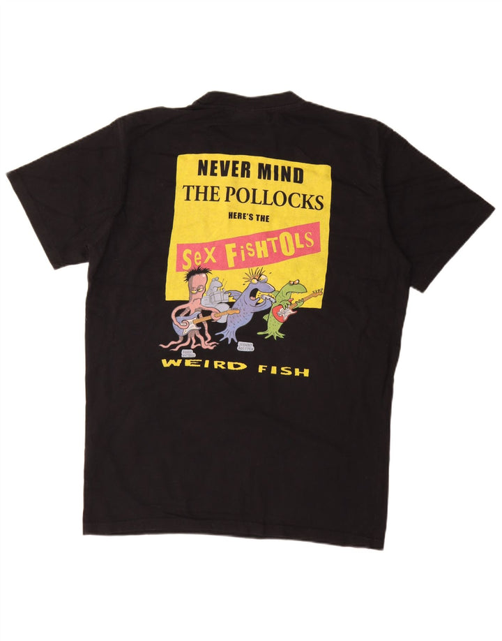 Μπλουζάκι Weird Fish Graphic T-Shirt Top Medium Black Cotton