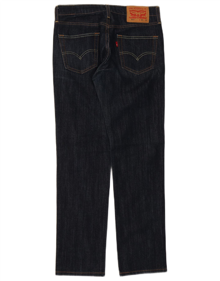Levi's Mens 511 Slim Jeans W30 L30 Navy Blue Cotton
