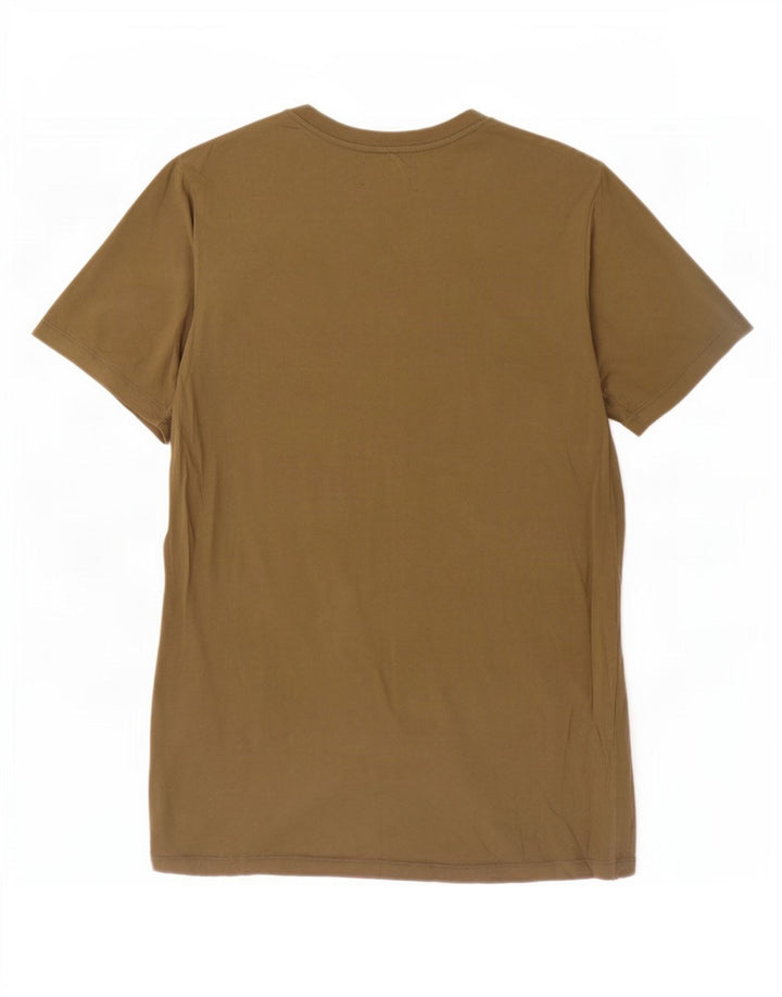 Ανδρικό γραφικό T-Shirt Religion Top Μικρό Χακί Βαμβακερό