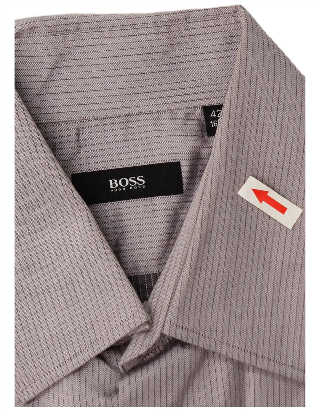Ανδρικό πουκάμισο Hugo Boss Size 16 1/2 42 Large Grey Pinstripe