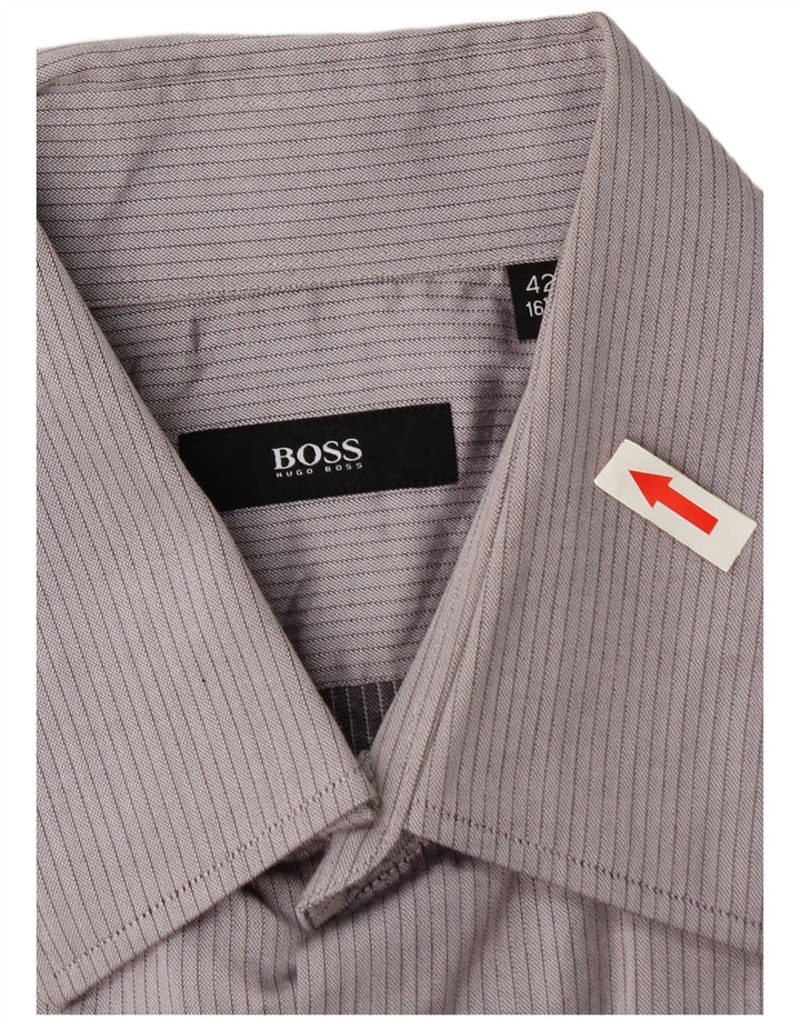 Ανδρικό πουκάμισο Hugo Boss Size 16 1/2 42 Large Grey Pinstripe