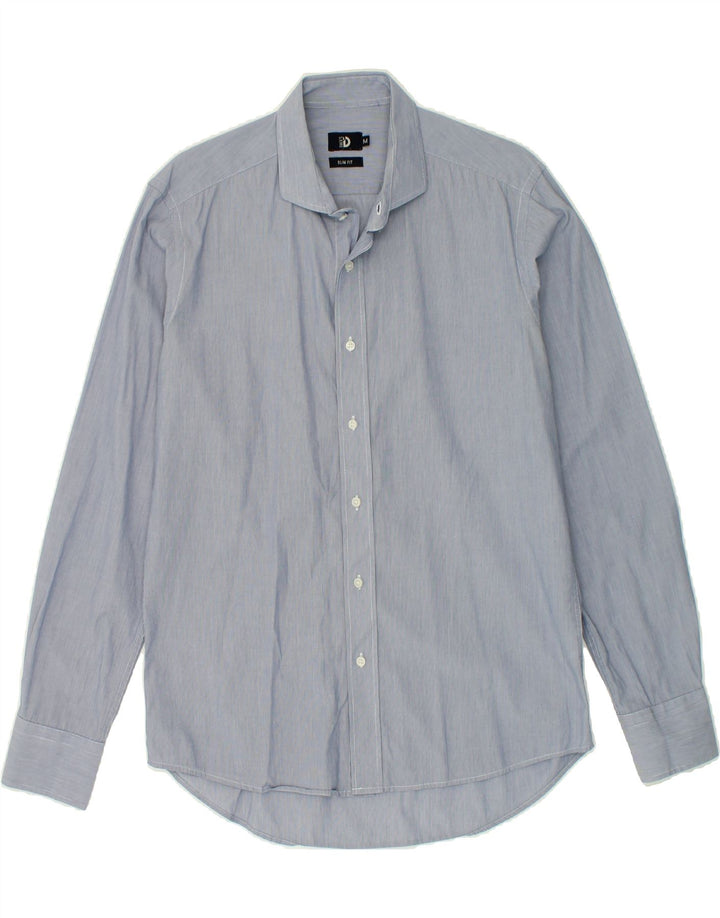 DACK'S Mens Slim Fit Shirt Medium Grey Cotton Vintage Dack's and Second-Hand Dack's from Messina Hembry 