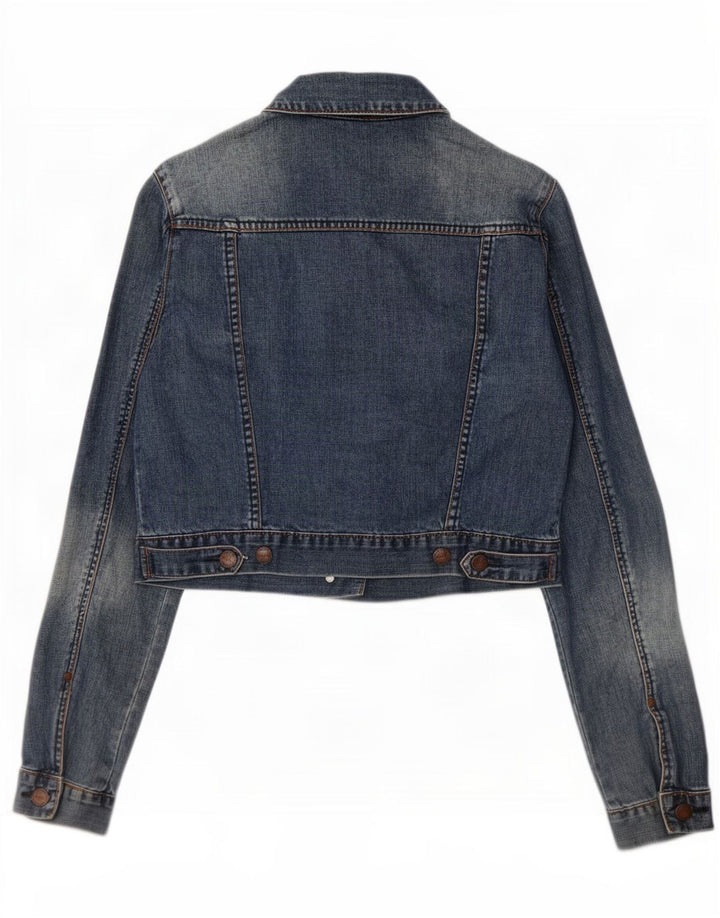 Topshop Γυναικείο τζιν μπουφάν UK 12 μεσαίο μπλε βαμβακερό