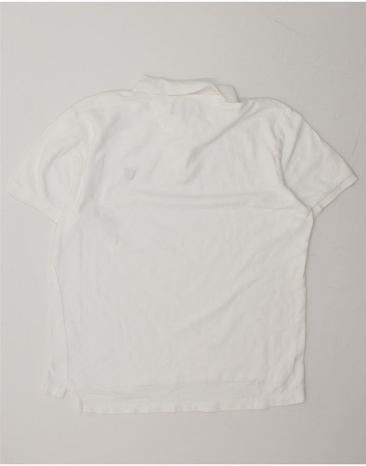 CHAPS Mens Polo Shirt Large White Vintage Chaps and Second-Hand Chaps from Messina Hembry 