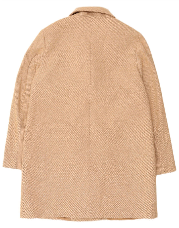 Zara Γυναικείο Παλτό με διπλό στήθος UK 14 Medium Beige Polyester