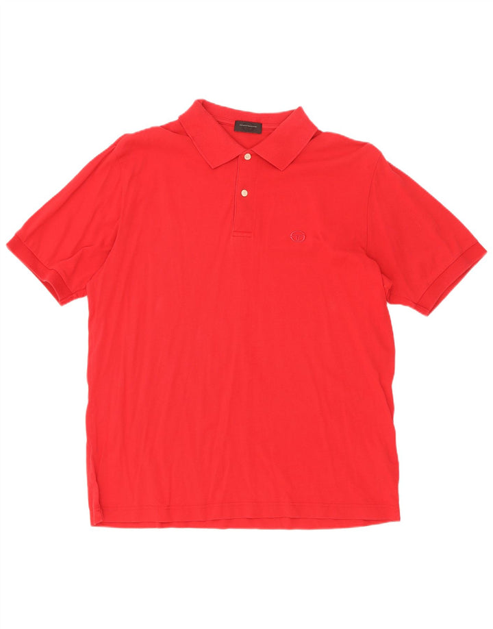 Sergio Tacchini Ανδρικό πουκάμισο πόλο IT 50 Μεσαίο κόκκινο βαμβακερό