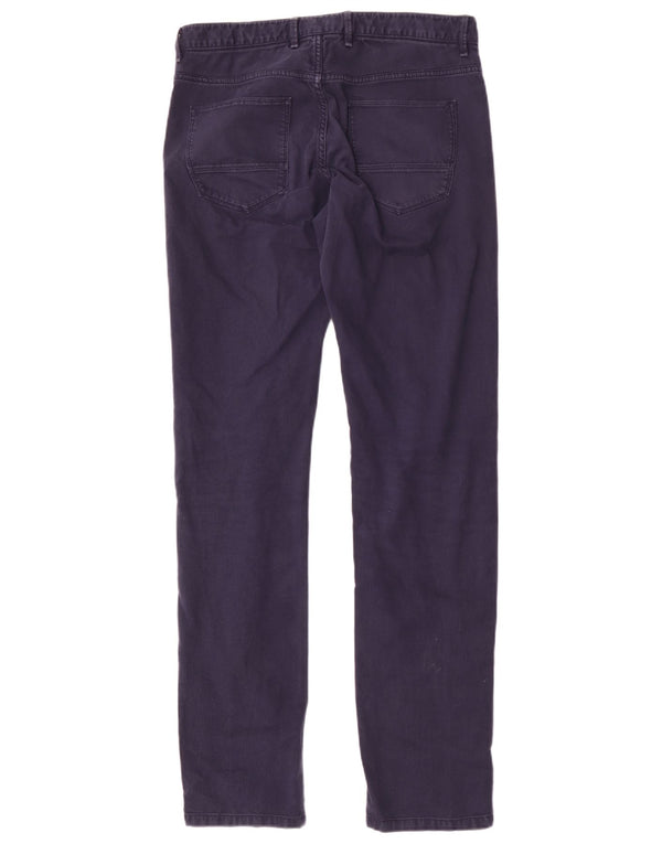 Massimo Dutti Ανδρικό Slim Casual Παντελόνι EU 40 Medium W31 L34 Navy Blue