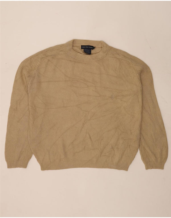 Ανδρικό πουλόβερ Calvin Klein Jeans Loose Fit Crew Neck Jumper Medium Beige