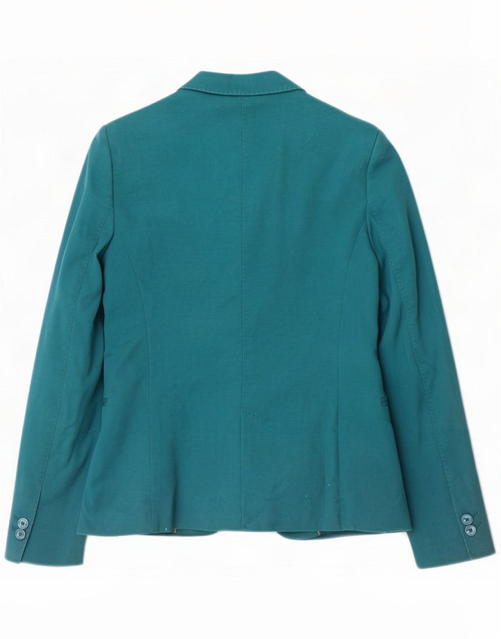 Massimo Dutti Γυναικείο σακάκι 1 κουμπιού EU 40 Medium Blue Cotton