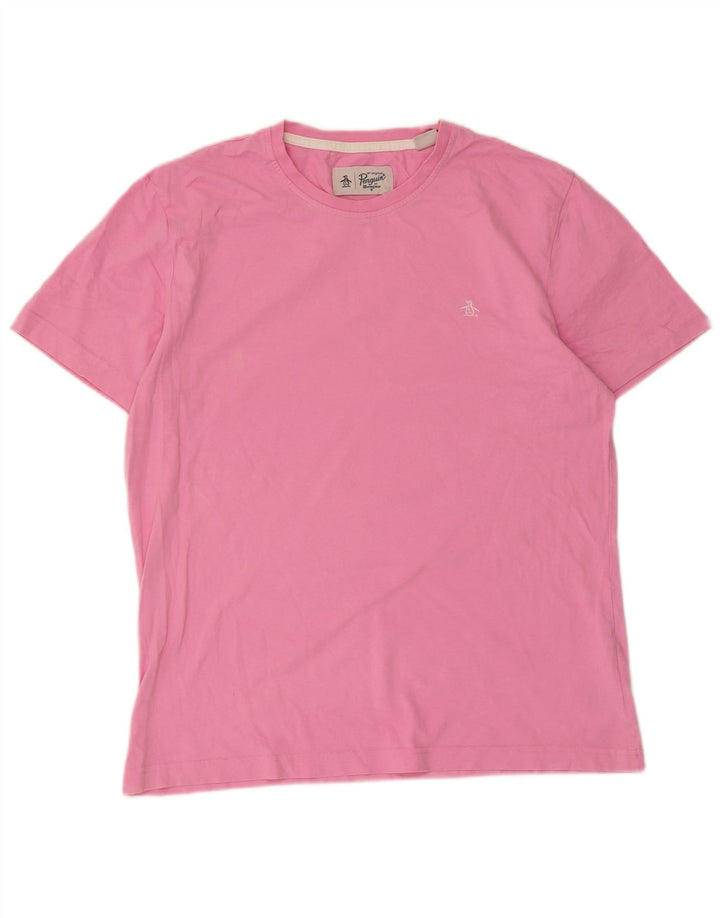 Ανδρικό T-Shirt Penguin Top μεγάλο ροζ βαμβακερό