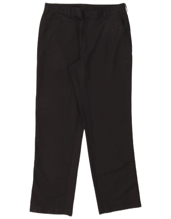 Nike Mens Dri Fit Straight Chino Trousers W34 L32 Black Polyester