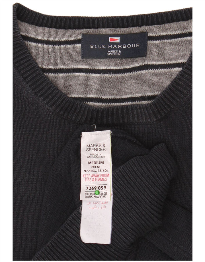 Ανδρικό πουλόβερ Marks & Spencer Blue Harbour Crew Neck Jumper Medium Navy Blue