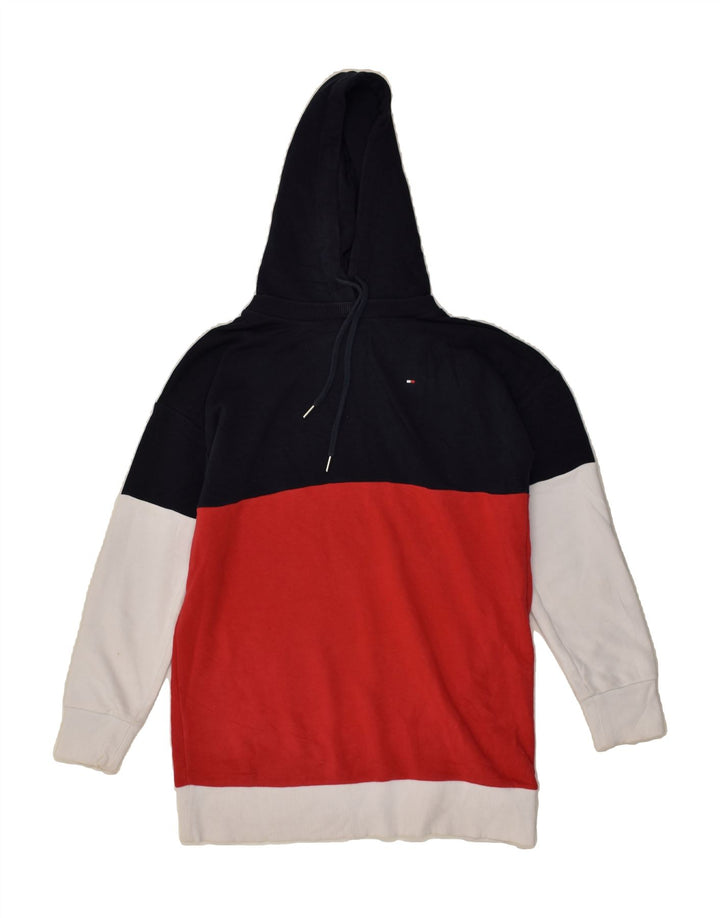 TOMMY HILFIGER Mens Hoodie Jumper XS Multicoloured Colourblock Cotton | Vintage Tommy Hilfiger | Thrift | Second-Hand Tommy Hilfiger | Used Clothing | Messina Hembry 