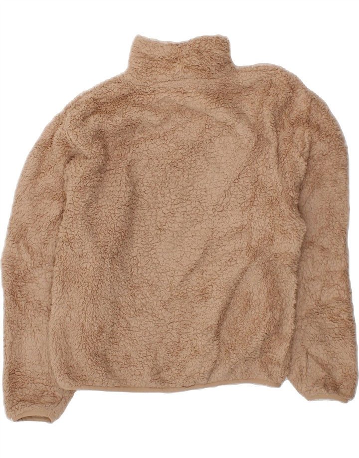 FILA Womens Zip Neck Fleece Jumper US 10 Large Beige Polyester Vintage Fila and Second-Hand Fila from Messina Hembry 