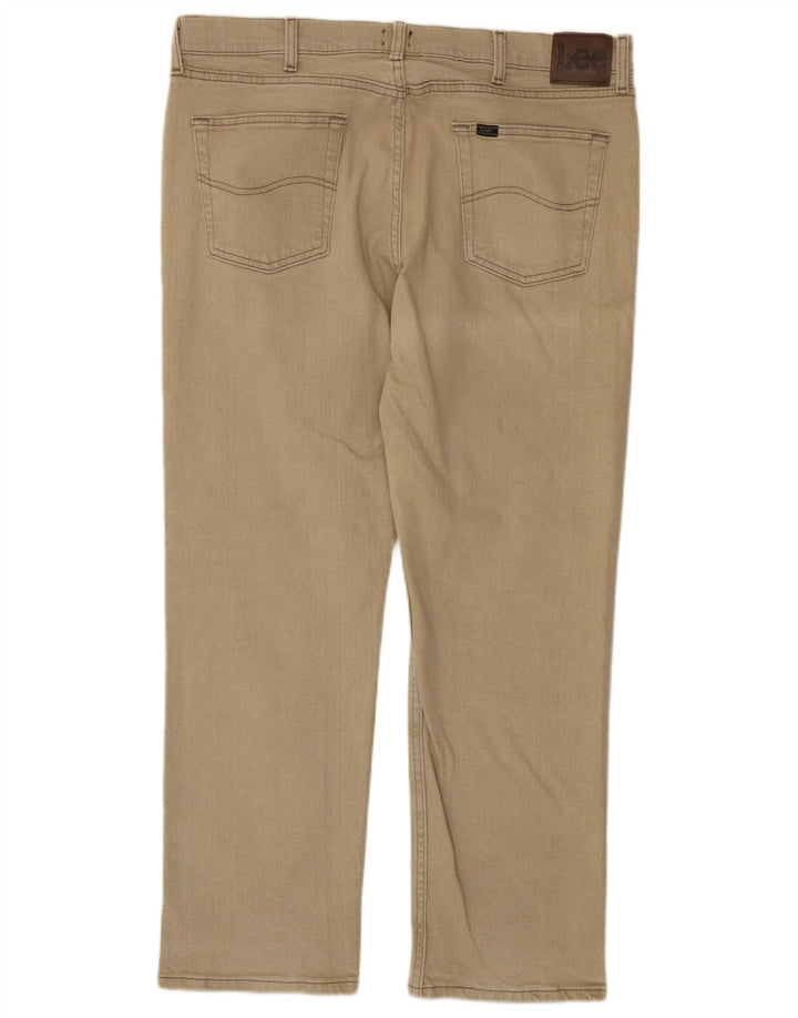 LEE Mens Straight Jeans W38 L30 Green Cotton