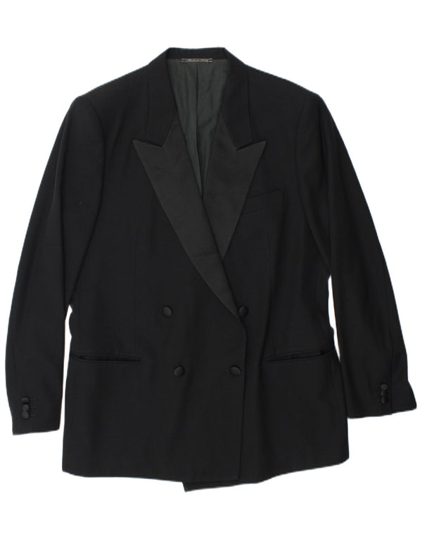 Egon Von Furstenberg Ανδρικό UK 40 Large W32 L32 Μαύρο παρθένο μαλλί