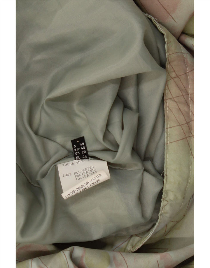 FUCHS & SCHMITT Womens Windbreaker Coat UK 20 2XL Green Geometric Vintage FUCHS & SCHMITT and Second-Hand FUCHS & SCHMITT from Messina Hembry 