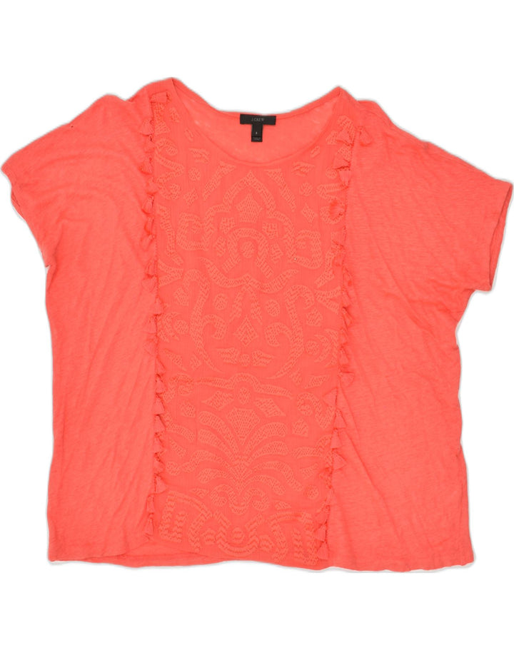 J. CREW Womens Oversized Blouse Top UK 8 Small Pink Paisley Cotton | Vintage J. Crew | Thrift | Second-Hand J. Crew | Used Clothing | Messina Hembry 